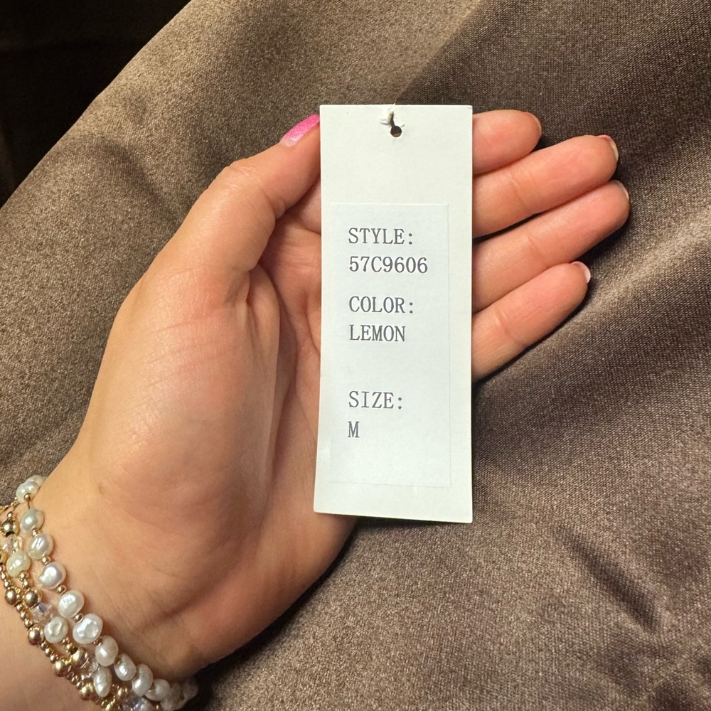 NWT Jade Melody Tam, Lemon Ruffle Dress, size medium, - Picture 4 of 5